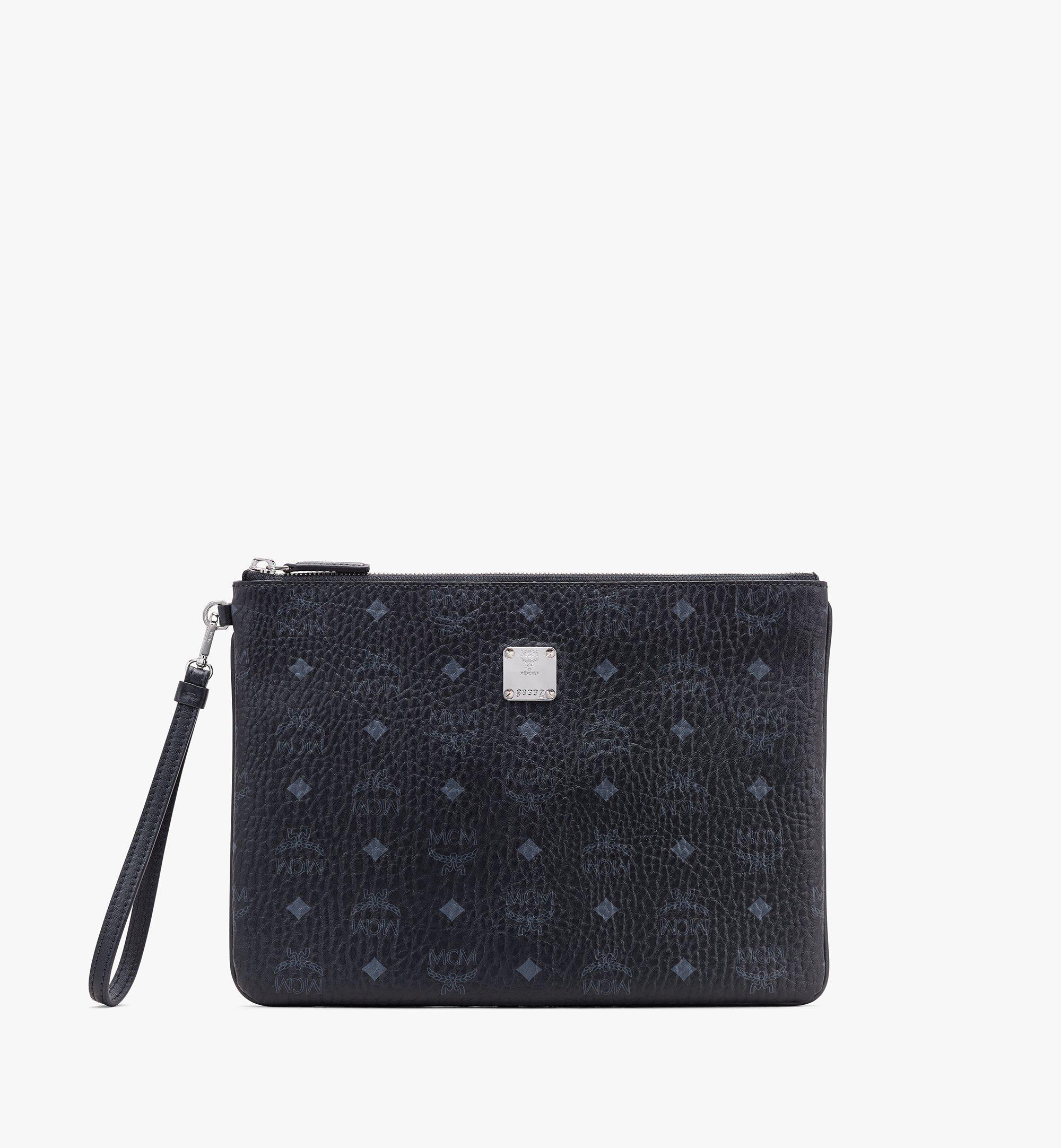 Mcm best sale leather pouch